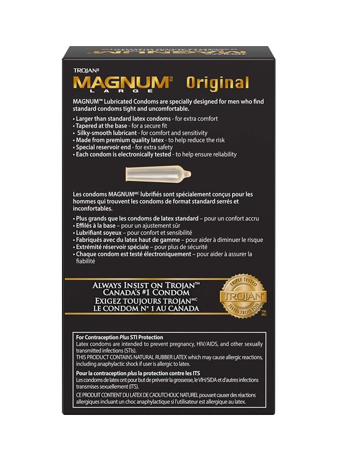 مجموعة واقيات ذكرية ماجنوم أصلية بمادة مزلّقة ومقاس كبير - Image 5