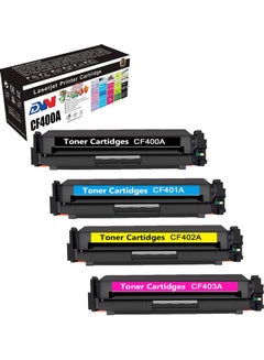 4-Piece Compatible Toner Cartridge Set For HP 201A CF400A Multicolour