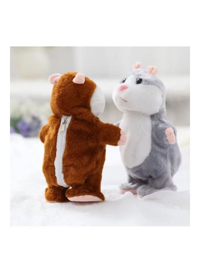 Lovely Talking Plush Hamster Toy, Can Change Voice, Record Sounds, Nod Head or Walk, Early Education for Baby, Different Size for Choice Style:deep brown and walking Height:18cm 18*18*18cm  - Image 5