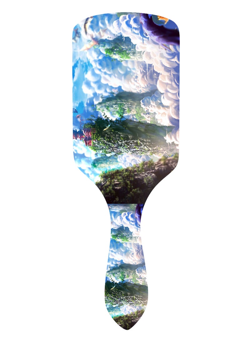 فاست برينت - فرشاة شعر بطبعة مبنى معبد باجودا البوذي متعدد الألوان One Size - Image 1