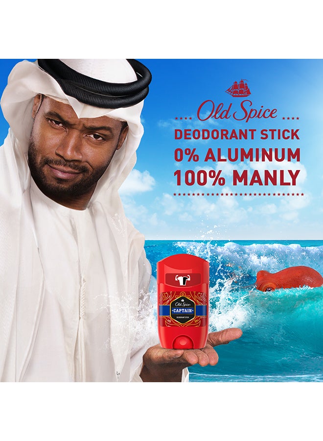 Old Spice Captain Deodorant Stick, Pack of 3 50ml  - Image 2