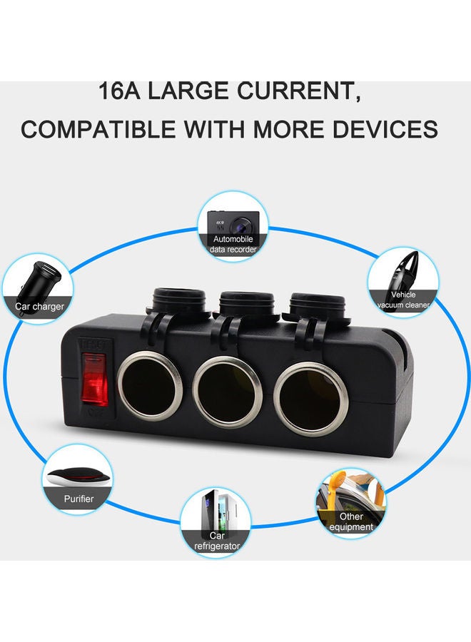 DC12-24V 120W 3 Way Switching Power Supply Base With Circuit Breaker Adapter 18AWG, Overload Protection Switch - Image 5