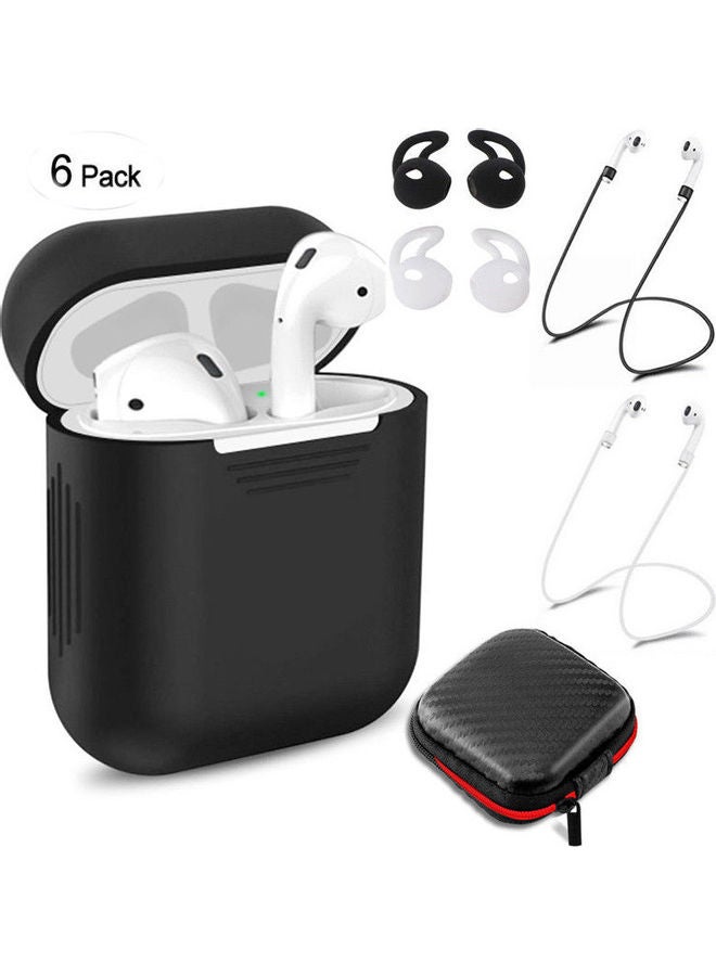 Wireless Bluetooth Headsets Protection Set For  Apple AirPods black - Image 1