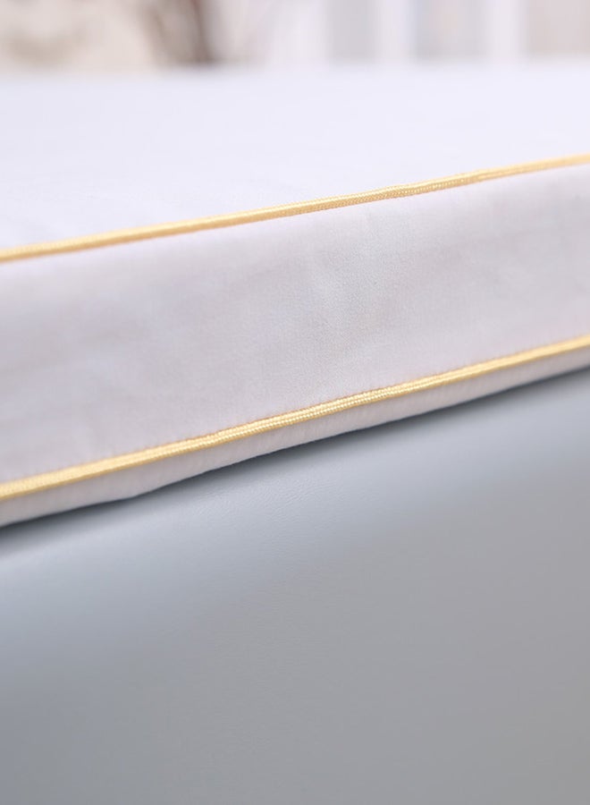 يونيك هوم غطاء فراش ب4 جوانب مطاطي مع قلب مايكروفايبر أبيض - Image 2