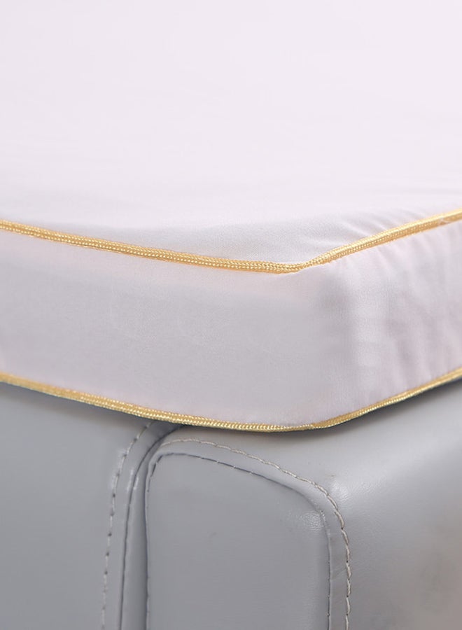 يونيك هوم غطاء فراش ب4 جوانب مطاطي مع قلب مايكروفايبر أبيض - Image 3