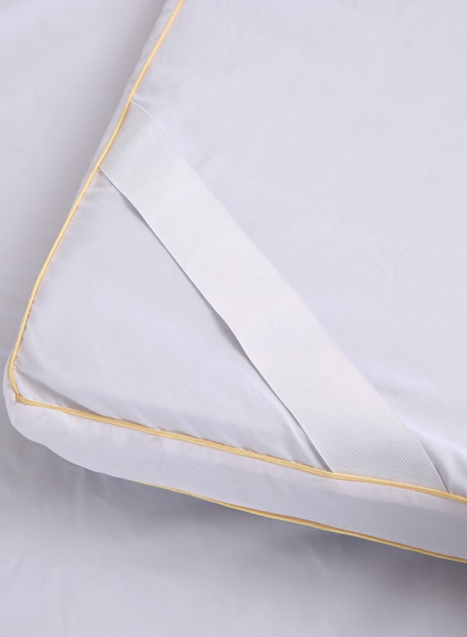 يونيك هوم غطاء فراش ب4 جوانب مطاطي مع قلب مايكروفايبر أبيض - Image 4