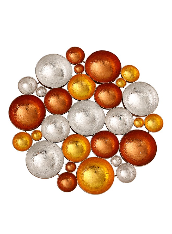 مدهور حامل شموع يوضع على سطح الطاولة نحاسي/ ذهبي/ فضي 40 x40x5سم - Image 2