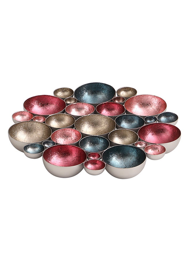 Madhoor Table Top Tealight Holder Peach/Gold/Blue 30x30x4cm  - Image 1