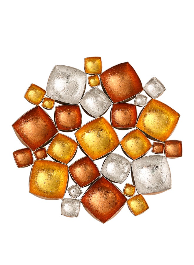 Madhoor Square Design Table Top Tealight Holder Gold/Copper/Silver 35x35x4cm  - Image 2