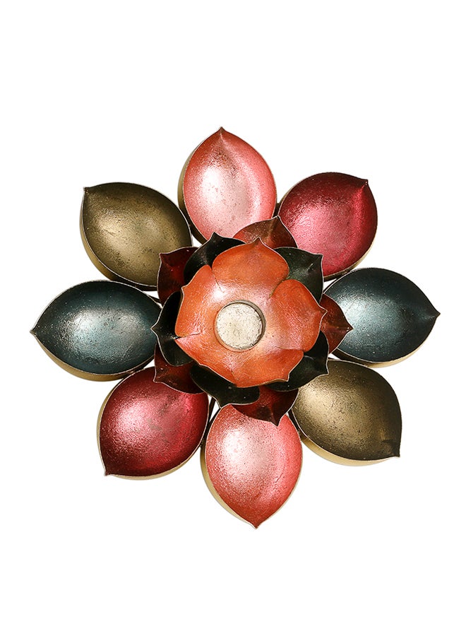 Madhoor - Lotus Design Table Top Tealight Holder Multicolour 35x35x10cm - Image 1