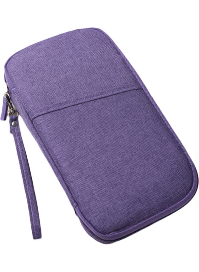 Generic - Unisex Waterproof Credit ID Card Storage Bag Travel Wallet Passport Holder Pouch Purple - Image 1
