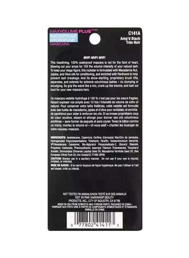 Wet N Wild - Max Volume Plus Waterproof Mascara Black - Image 1