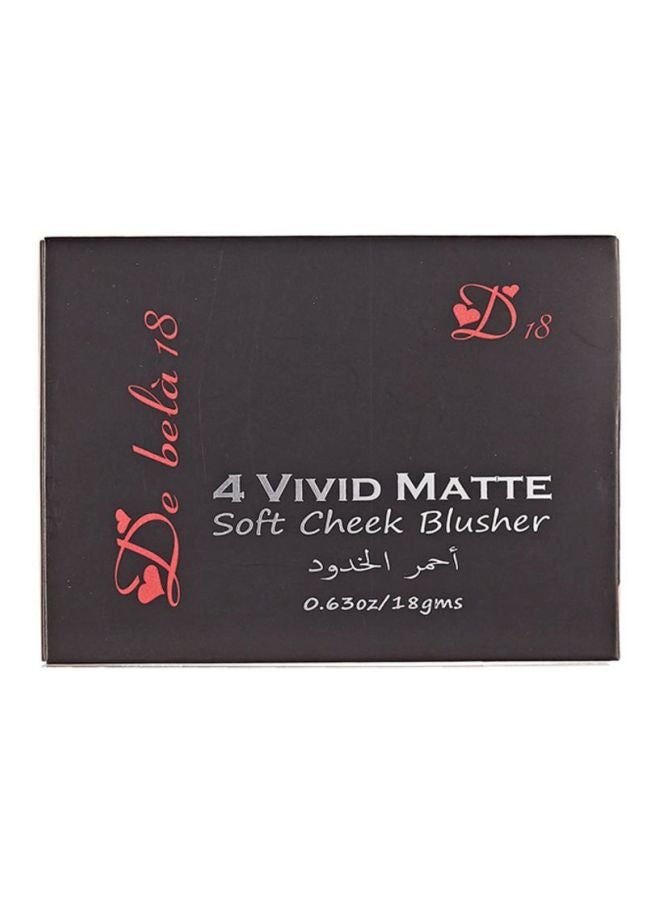 De Bela 18 4 Vivid Matte Soft Cheek Blusher Set Multicolour 03  - Image 3