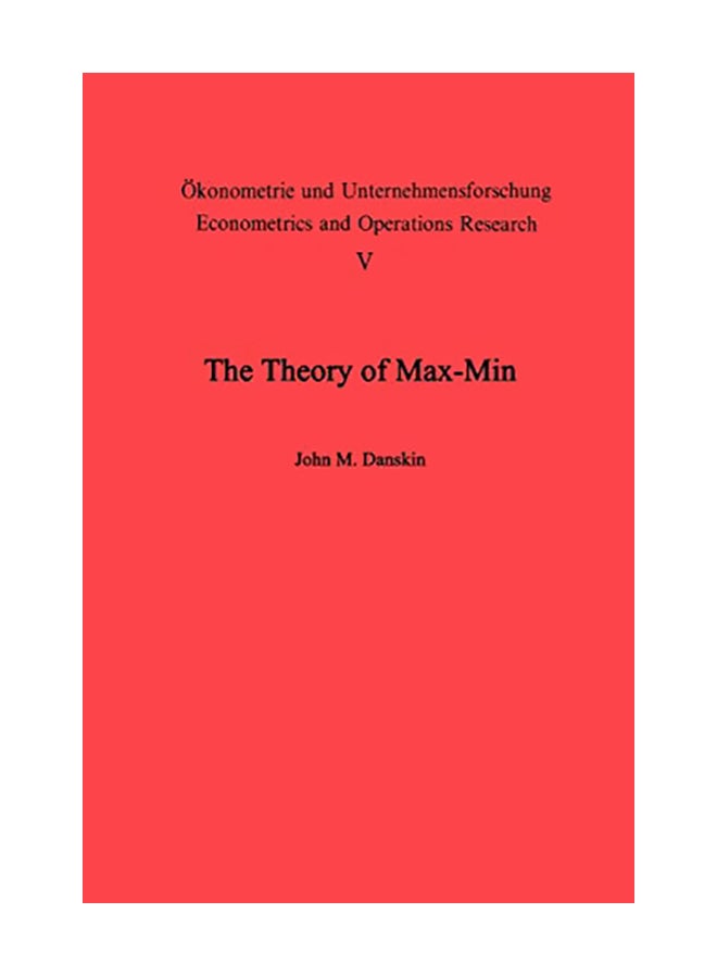 The Theory Of Max-Min paperback english - 01 Mar 2012 
