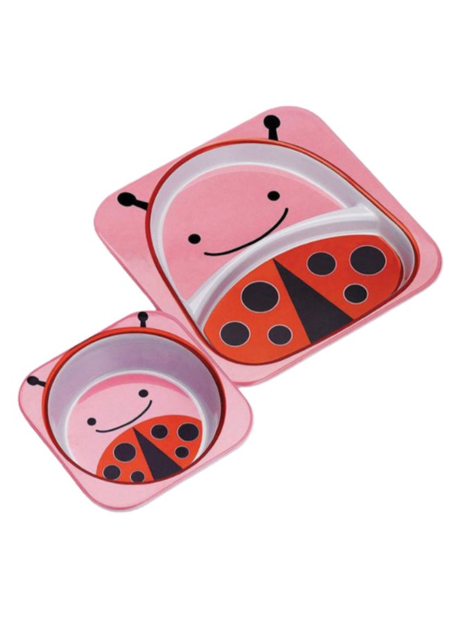Skip Hop - Ladybug Design Tableware Set, Pack Of 2 - Pink/Red/Black - Image 1