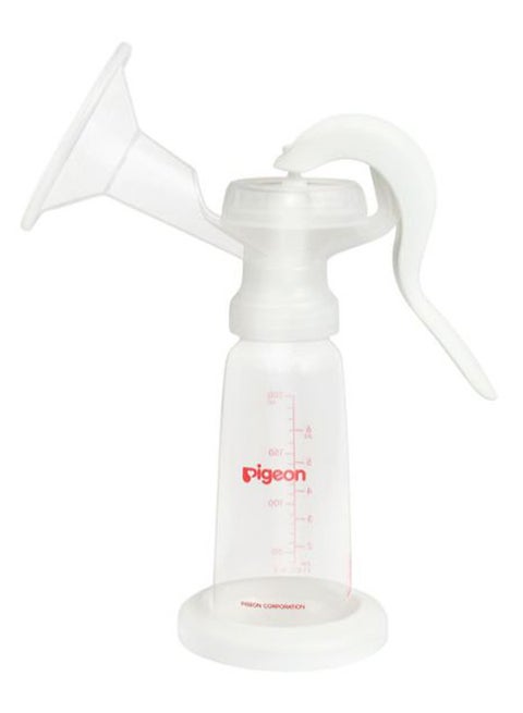 Manual Breast Pump With Feeding Set - White/Clear/Red