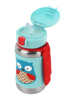 Zoo Stainless Steel Straw Bottle, Otis Owl - v1604342717/N11584409A_2