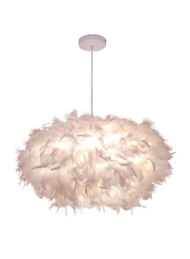 East Lady Feather Ceiling Pendant LED Light white 140x45cm  - Image 1