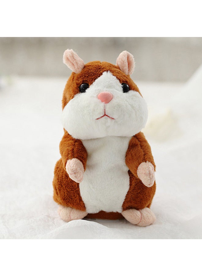 Lovely Talking Plush Hamster Toy, Can Change Voice, Record Sounds, Nod Head or Walk, Early Education for Baby, Different Size for Choice Style:bright brown and nodding Height:15cm 15*15*15cm  - Image 1