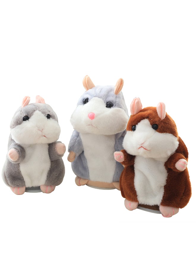 Lovely Talking Plush Hamster Toy, Can Change Voice, Record Sounds, Nod Head or Walk, Early Education for Baby, Different Size for Choice Style:bright brown and nodding Height:15cm 15*15*15cm  - Image 4