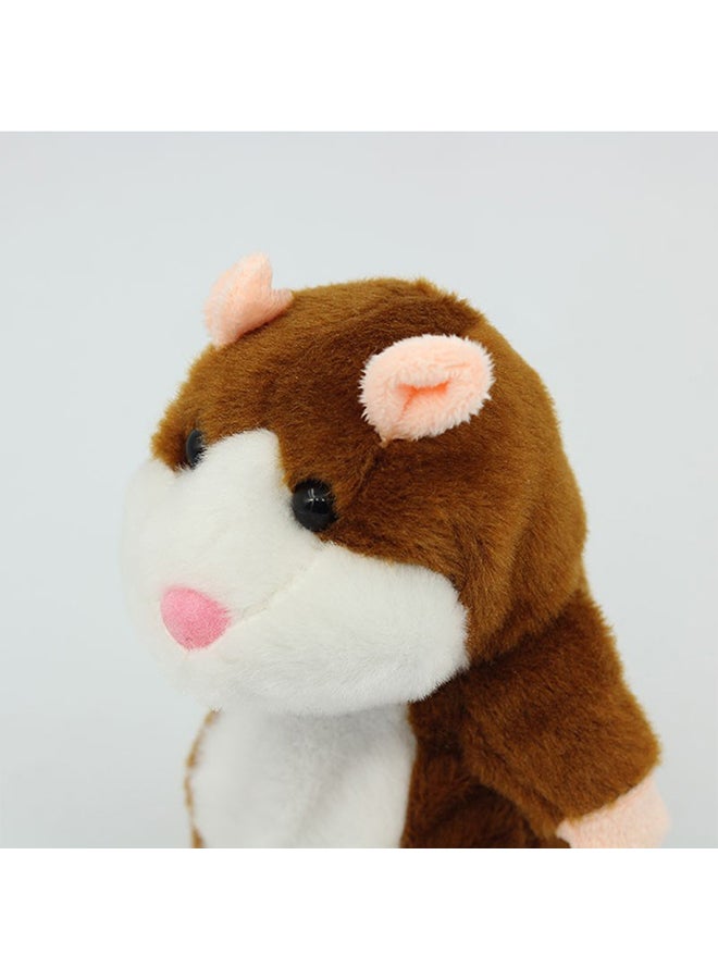 Lovely Talking Plush Hamster Toy, Can Change Voice, Record Sounds, Nod Head or Walk, Early Education for Baby, Different Size for Choice Style:deep brown and nodding Height:18cm 19*19*19cm  - Image 2