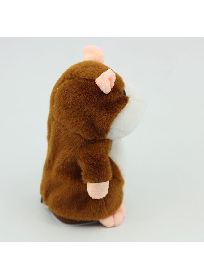 Lovely Talking Plush Hamster Toy, Can Change Voice, Record Sounds, Nod Head or Walk, Early Education for Baby, Different Size for Choice Style:deep brown and nodding Height:18cm 19*19*19cm  - Image 4