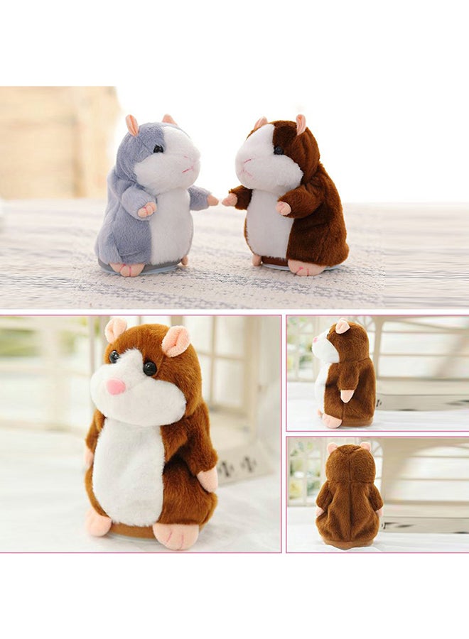 Lovely Talking Plush Hamster Toy, Can Change Voice, Record Sounds, Nod Head or Walk, Early Education for Baby, Different Size for Choice Style:bright brown and walking Height:18cm 18*18*18cm  - Image 2