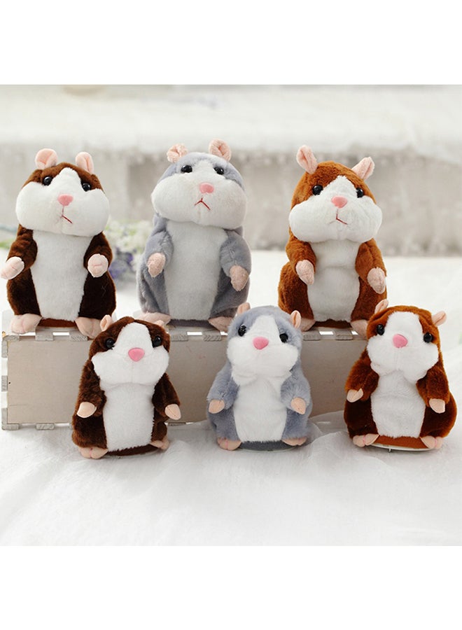 Lovely Talking Plush Hamster Toy, Can Change Voice, Record Sounds, Nod Head or Walk, Early Education for Baby, Different Size for Choice Style:bright brown and walking Height:18cm 18*18*18cm  - Image 3