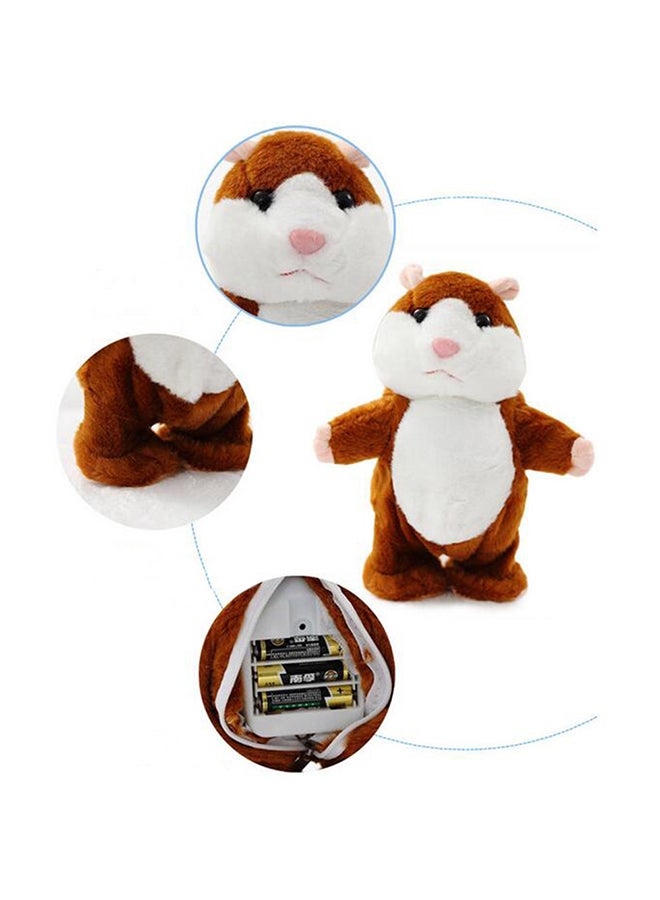 Lovely Talking Plush Hamster Toy, Can Change Voice, Record Sounds, Nod Head or Walk, Early Education for Baby, Different Size for Choice Style:bright brown and walking Height:18cm 18*18*18cm  - Image 4