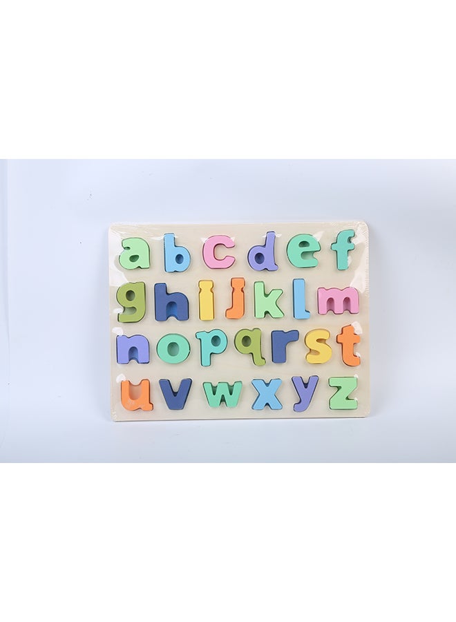 الحروف الهجائية الخشبية الفيروزية الصغيرة - من الألف إلى الياء