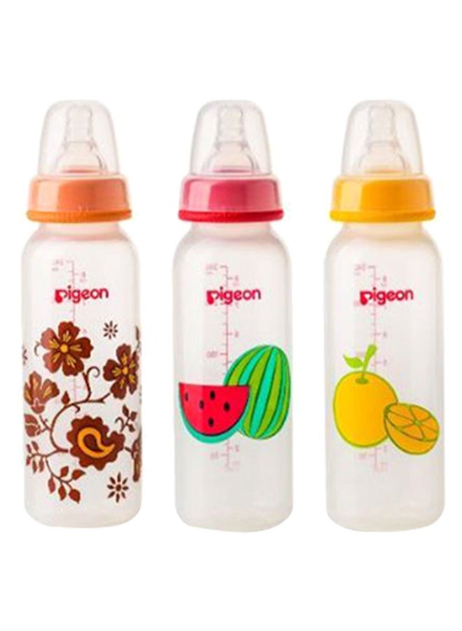 pigeon - Fruit Printed Baby Feeding Bottle 240ml - Assorted - Image 1