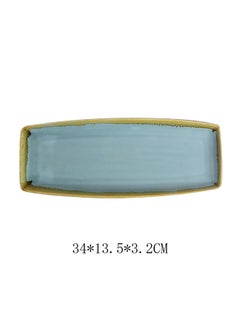 Shuer Ceramic Rectangular Plate Green 13inch  - Image 5