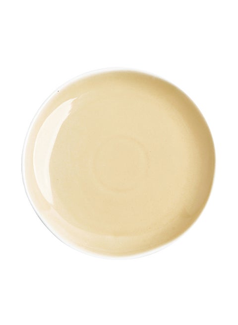 Ceramic Deformation Plate Beige 20.3x20x2.6cm