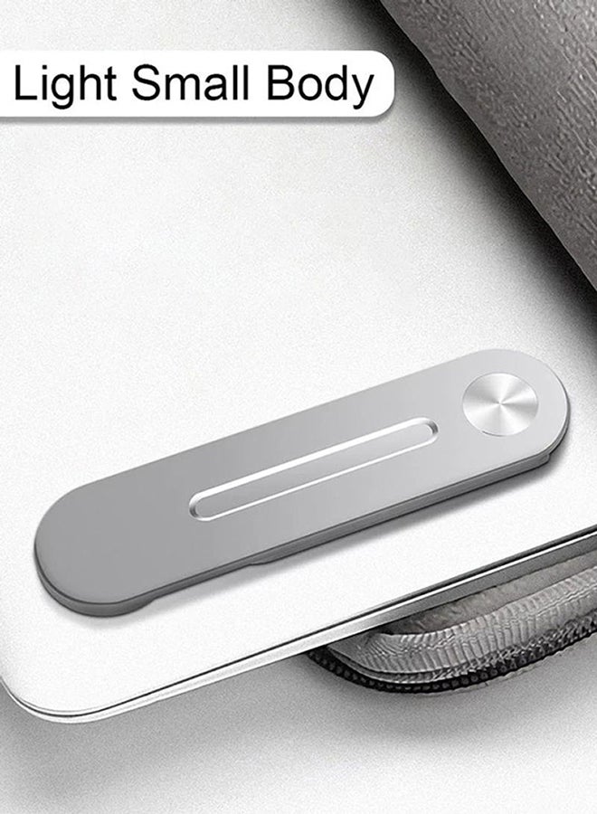 Generic - Universal Aluminum Side Mount Magnetic Rotatable Cell Phone Mount For Laptop Screen Silver - Image 1