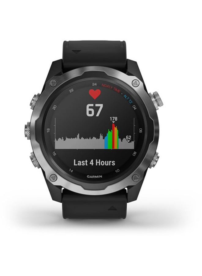 GARMIN - Descent Mk2 - 52MM - Up To 16 Days Of Battery Life - 1.4"inch Sunlight- Visible Display, Scratch Resistant, Sapphire Crystal, Heart Rate Monitor, All Day Stress Monitor, Advanced GPS Features, Dive Features, iOS and Android Compatible black - Image 1
