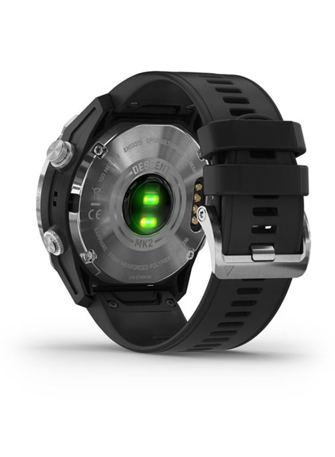 GARMIN - Descent Mk2 - 52MM - Up To 16 Days Of Battery Life - 1.4"inch Sunlight- Visible Display, Scratch Resistant, Sapphire Crystal, Heart Rate Monitor, All Day Stress Monitor, Advanced GPS Features, Dive Features, iOS and Android Compatible black - Image 1