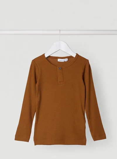 NAME IT Kids Long Sleeve Ribbed T-Shirt Monks Robe