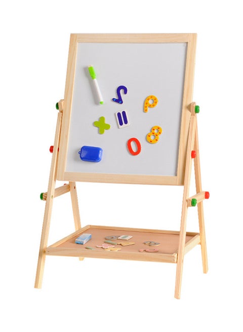Multifunctional 2-In-1 Magnetic Board At One Side And Chalkboard On Other 50x4.5x36cm