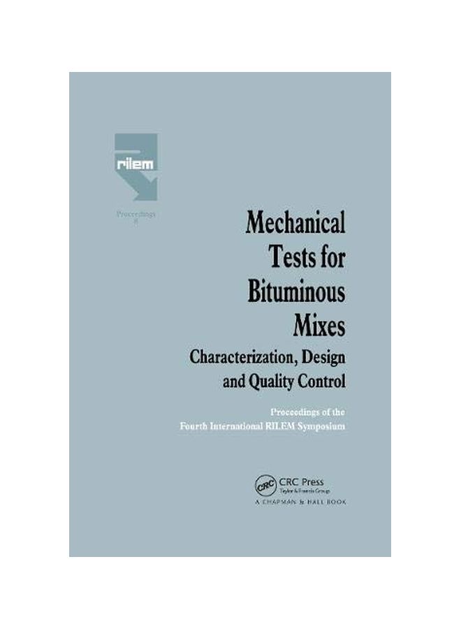 Mechanical Tests For Bituminous Mixes paperback english - 14 Dec 2019
