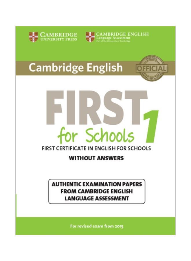 Cambridge English: First For Schools 1 paperback english - 31-Oct-14