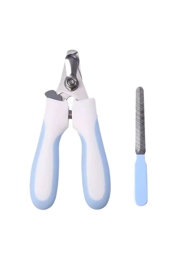 Pet Nail Clipper And Scissors Blue/White 5x12.5x1.5cm - Image 1