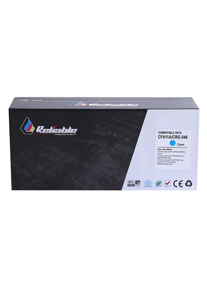 Reliable Replacement  Toner Cartridge  For Hp  Cf411A Cyan - Image 1