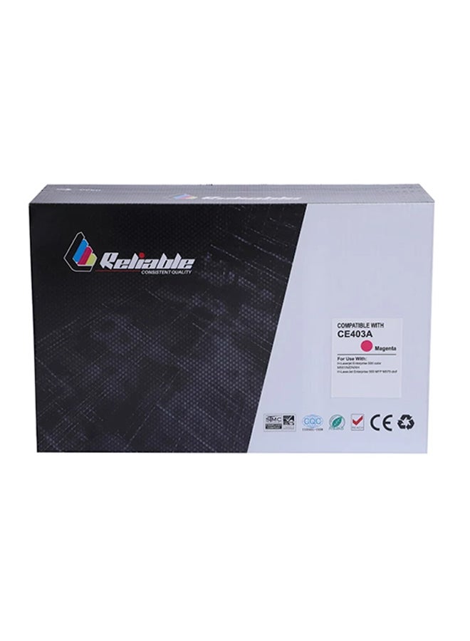 Reliable Replacement  Toner Cartridge  For Hp  Ce403/Ce253A Magenta - Image 1