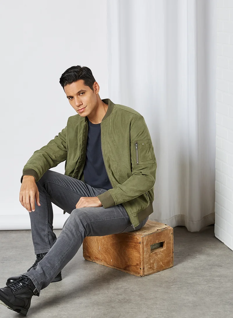 PRODUKT Washed Regular Fit Jeans Light Grey Denim