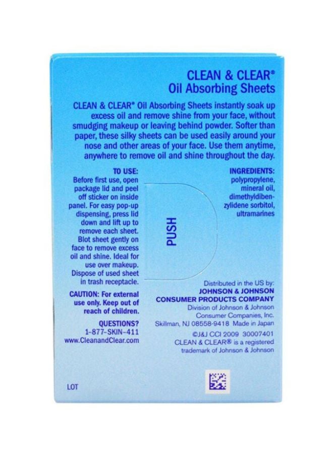 كلين أند كلير عبوة مكونة من 3 أوراق لامتصاص دهون البشرة أزرق - Image 3