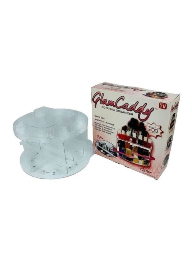 أز سين أون تي في منظم مستحضرات تجميل دوار من جلام كادي شفاف - Image 1