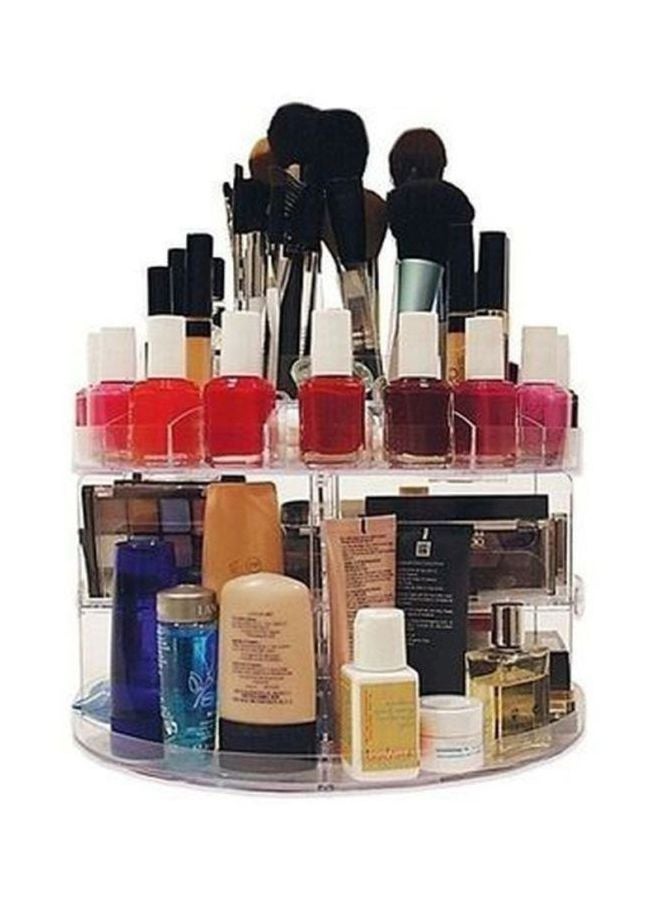 أز سين أون تي في منظم مستحضرات تجميل دوار من جلام كادي شفاف - Image 2