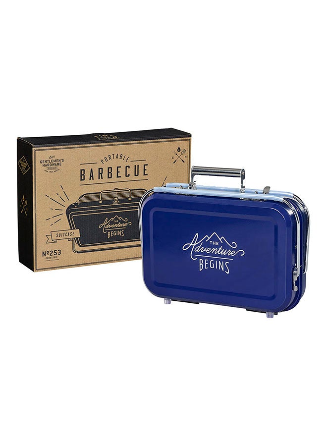 GENTLEMEN'S HARDWARE Portable Stainless Steel Charcoal Barbeque Grill With Coal Tray Blue/Silver 13X12X16inch  - Image 5