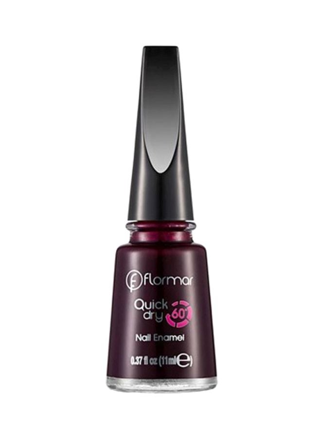 flormar Quick Dry Nail Enamel QD21 Blackstar Red - Image 1