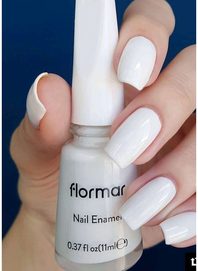 flormar Nail Enamel – New 400 Bright White  - Image 3